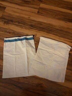 Tory Burch Canvas Drawstring Storage Dustbags Set of 2